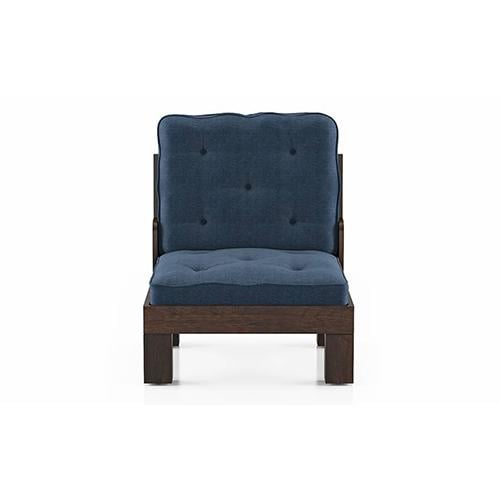 Faria Wooden Sofa (Midnight Indigo Blue)
