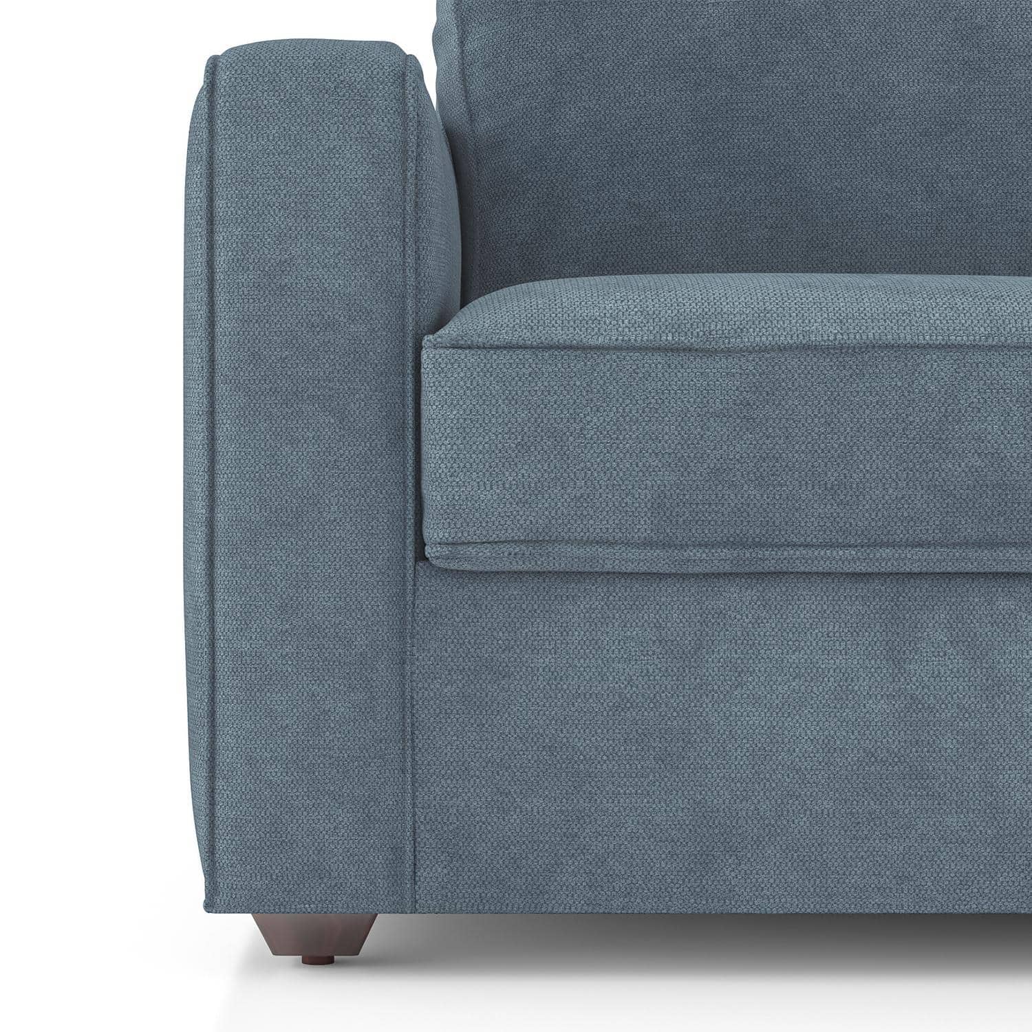 Apollo Compact Fabric Sofa (Colour : Ocean Weave, Seating Capacity : 3 Seater, Cushion Type : Hard, Back Type : Regular Back)