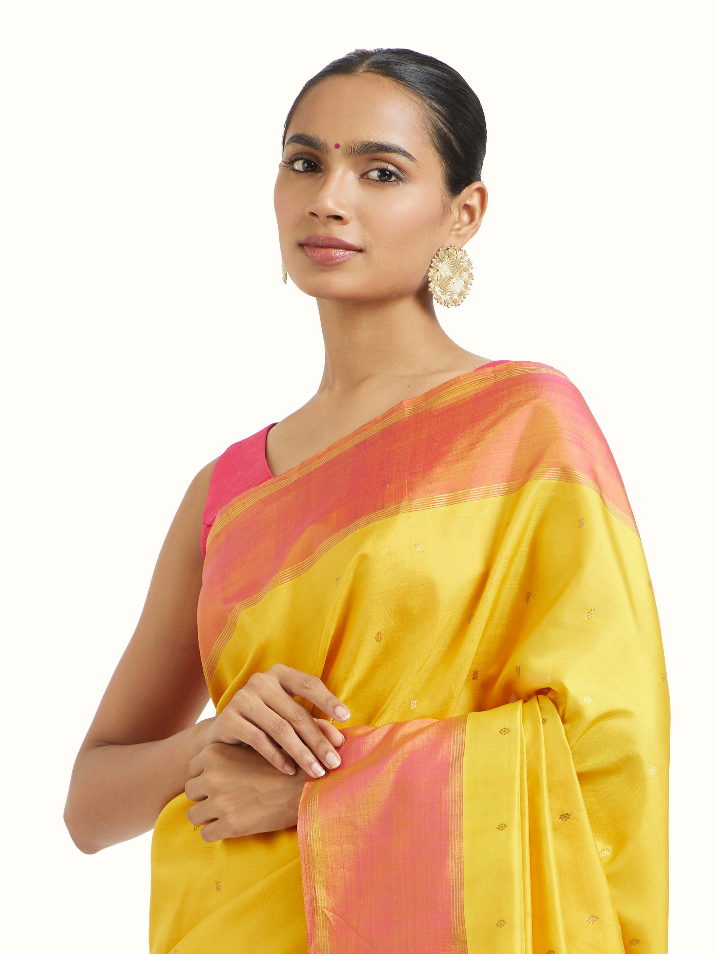 Yellow Silk Kancheepuram Saree