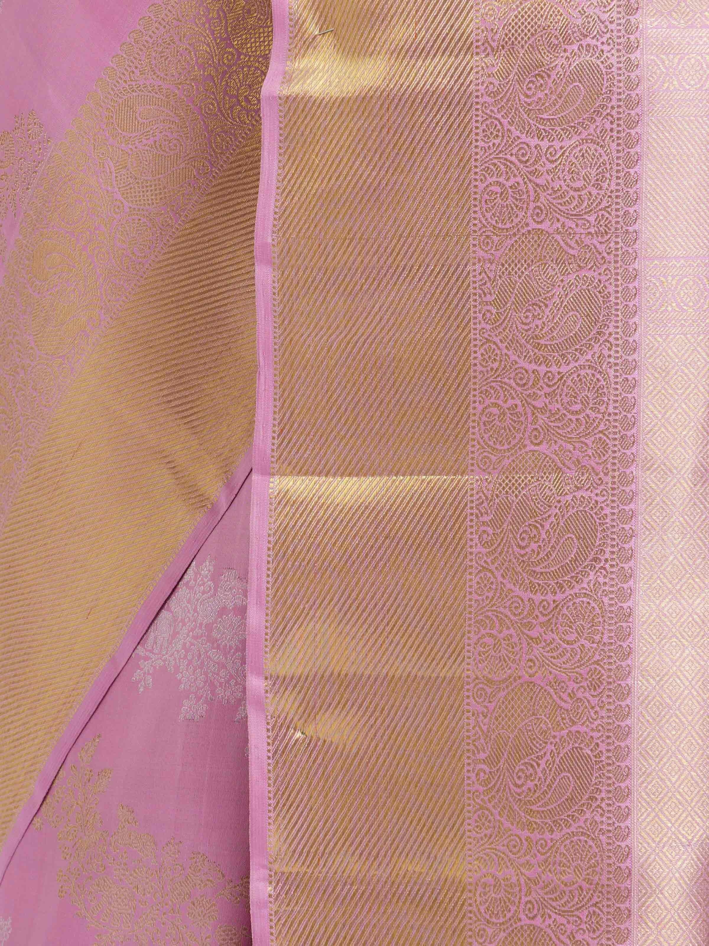 Indigo Kancheepuram Silk Zari Saree