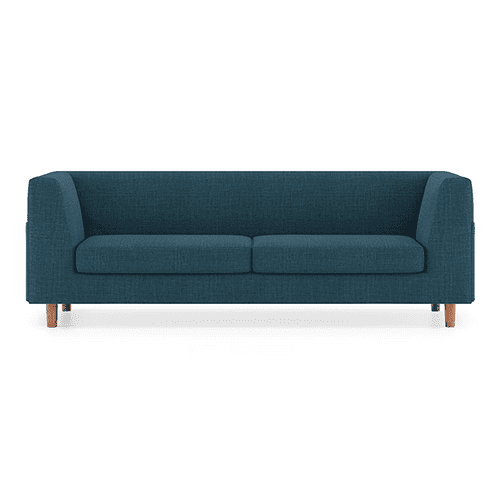 Rubik Luxe 3 Seater Fabric Sofa in Colonial Blue Colour