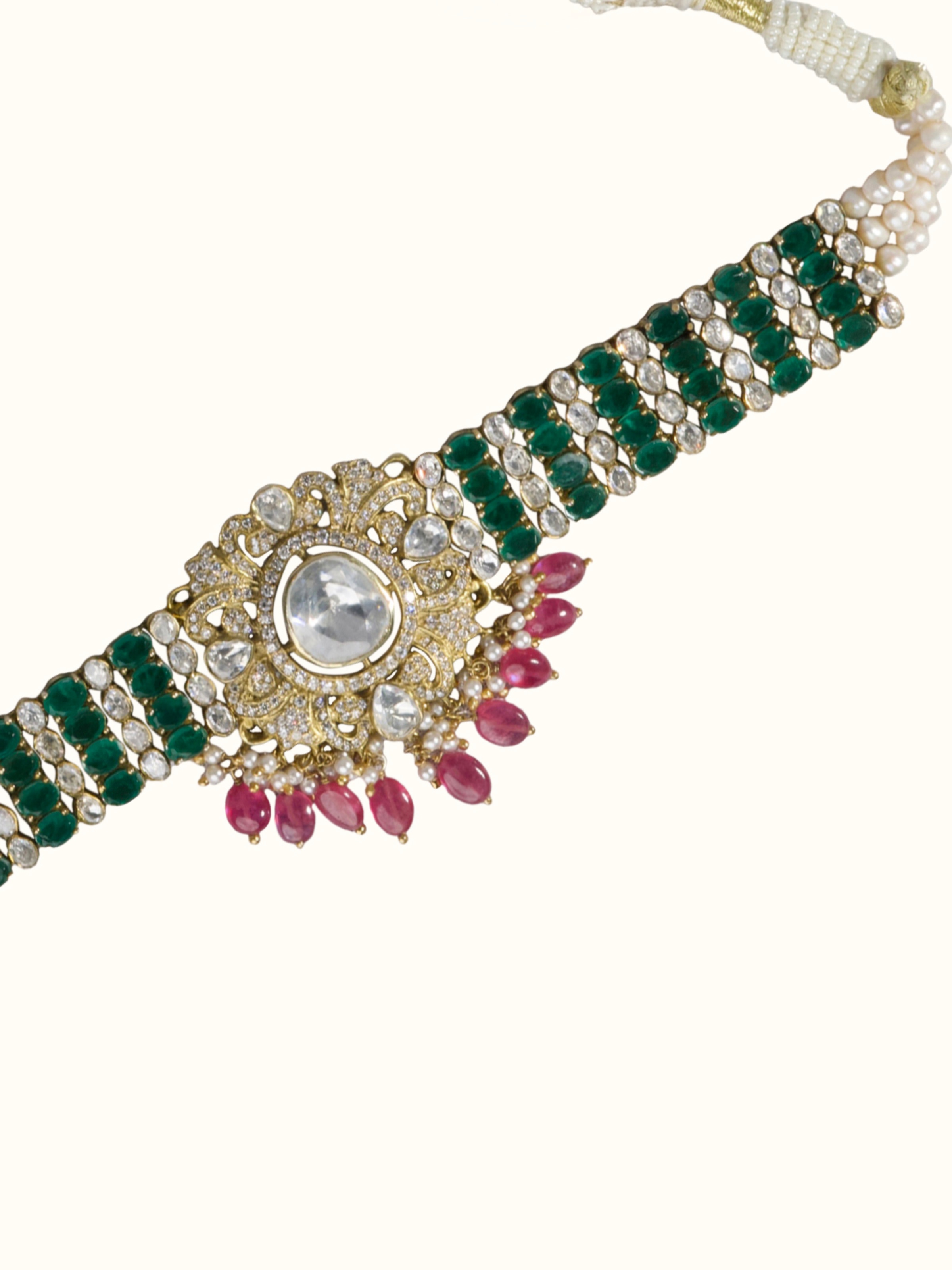 Detail shot of Silver Smithing Choker Necklace