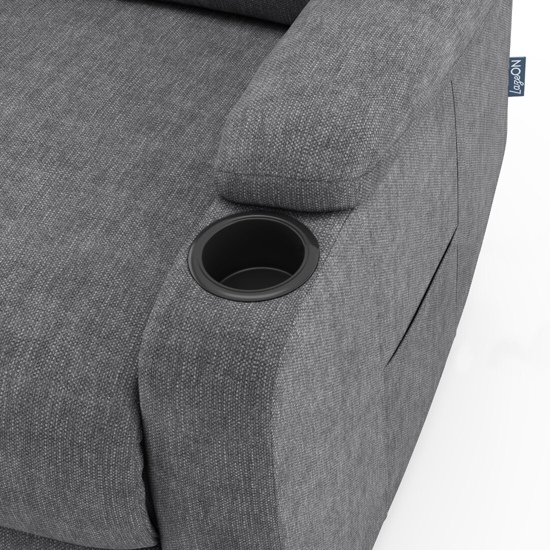 Dawson Fabric One Seater Manual Recliner in Stone Grey Colour