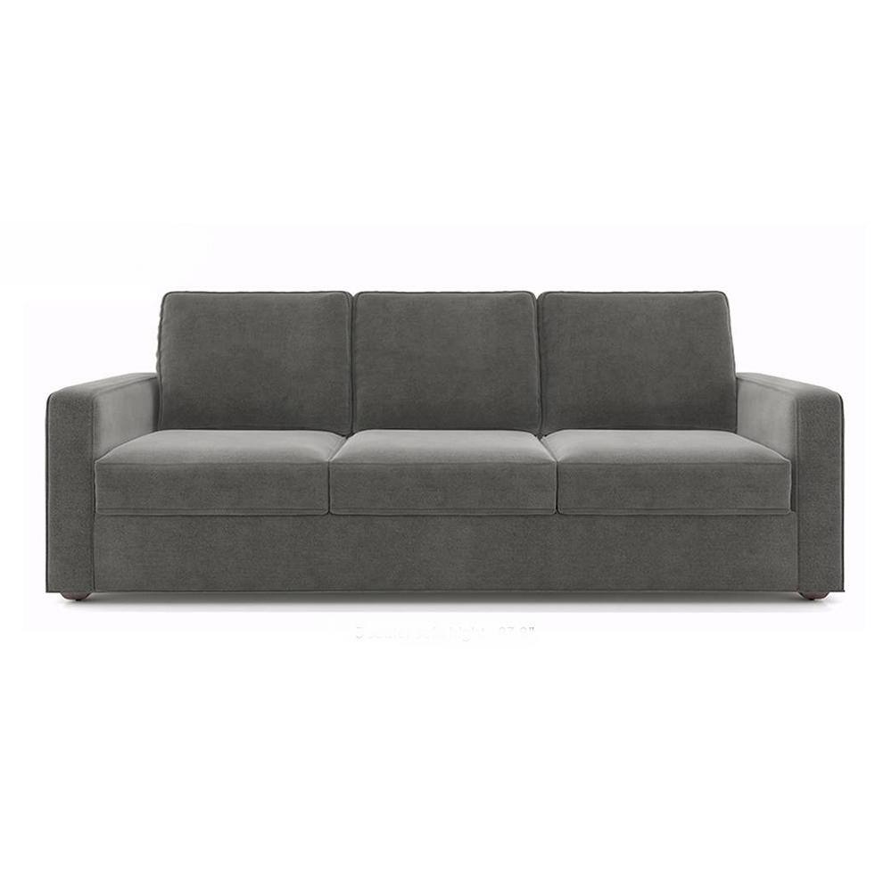Apollo Sofa Set (Colour : Ash Grey Velvet, Cushion : Hard, Back Type : Regular, Seater : 3+2+1)