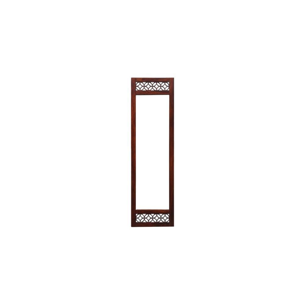 wodehouse solid wood mirror in brown colour