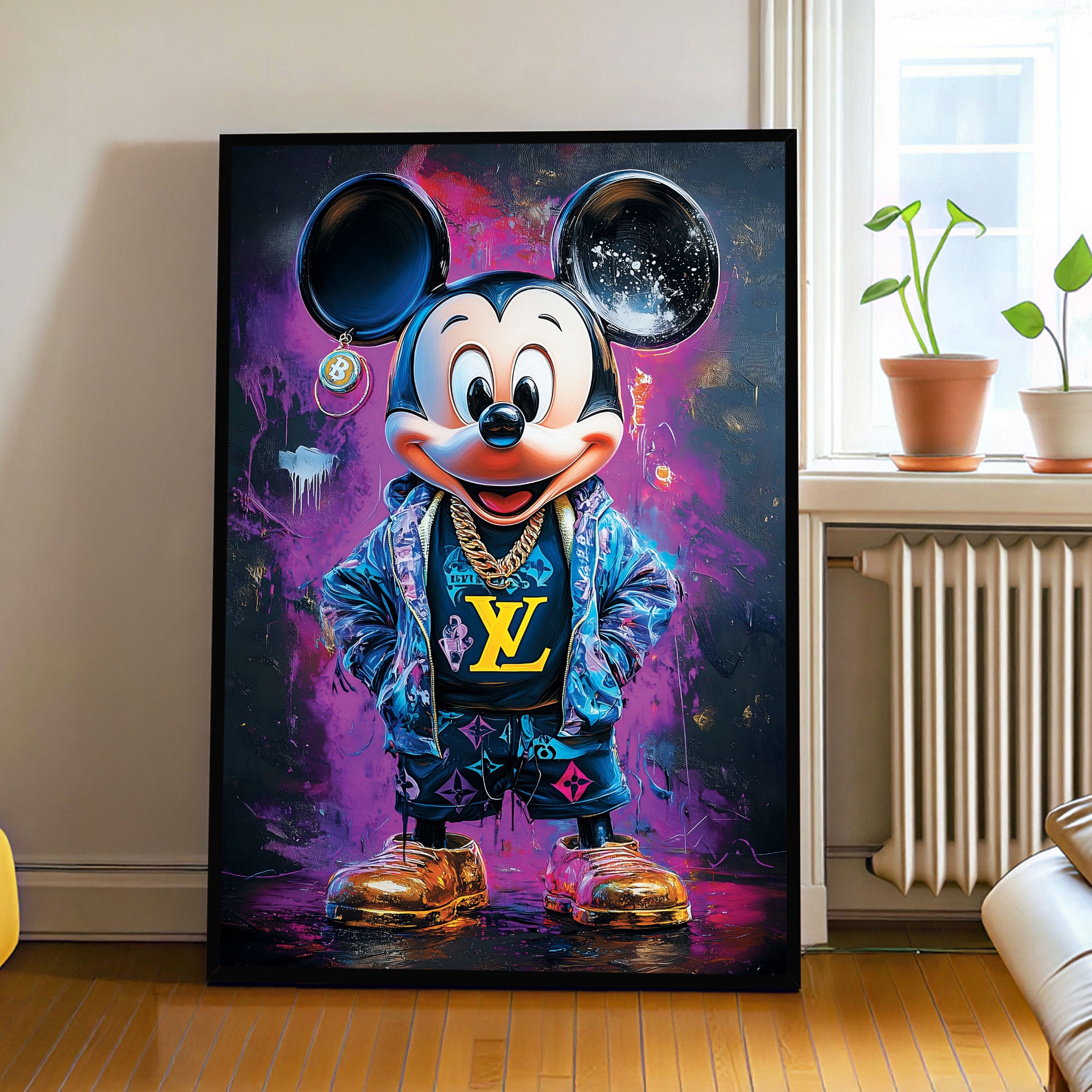 The Castle Decor Styleer Cartoon Wealth Wall Art Framed Painting 20x30 Inch - The Castle Decor