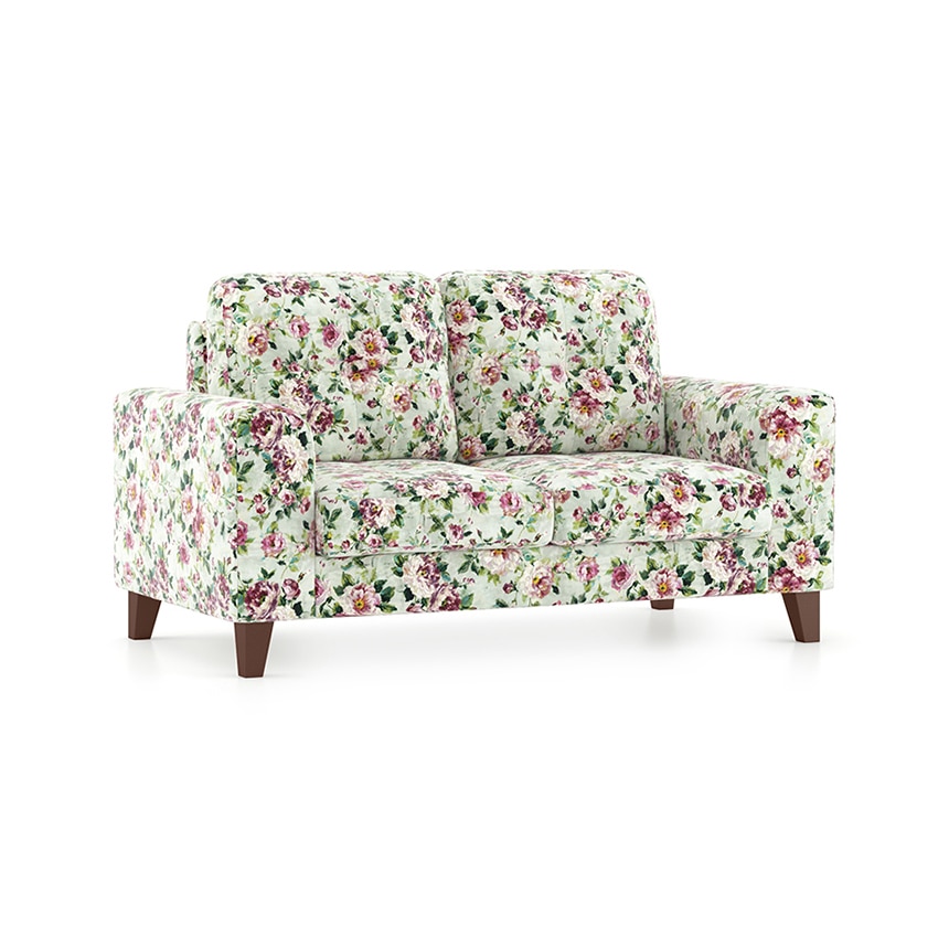 Verona Luxe 2 Seater Fabric Sofa in Clara Velvet Colour - Urban Ladder