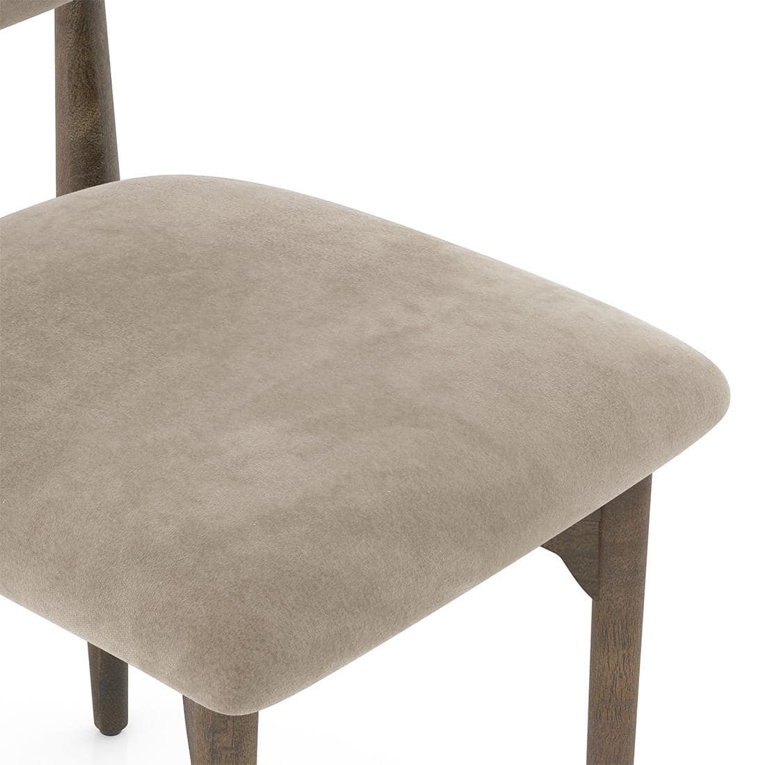 Ollie Solid Wood Dining Chair set of 2 in Danish Walnut Finish