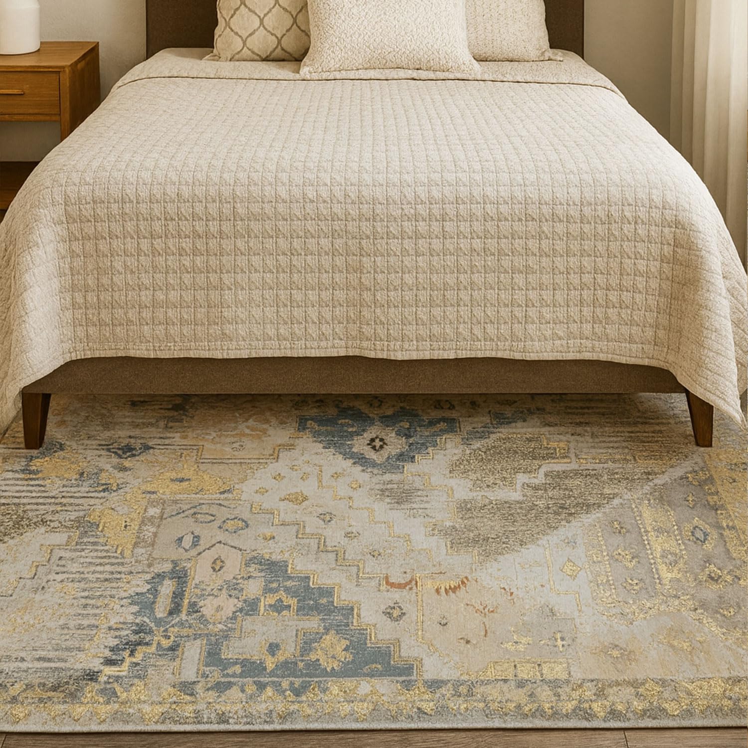 Luxe Home Polyester Abstract Carpet – (4x6 Feet, Multicolor, TPR) - Luxe Home International