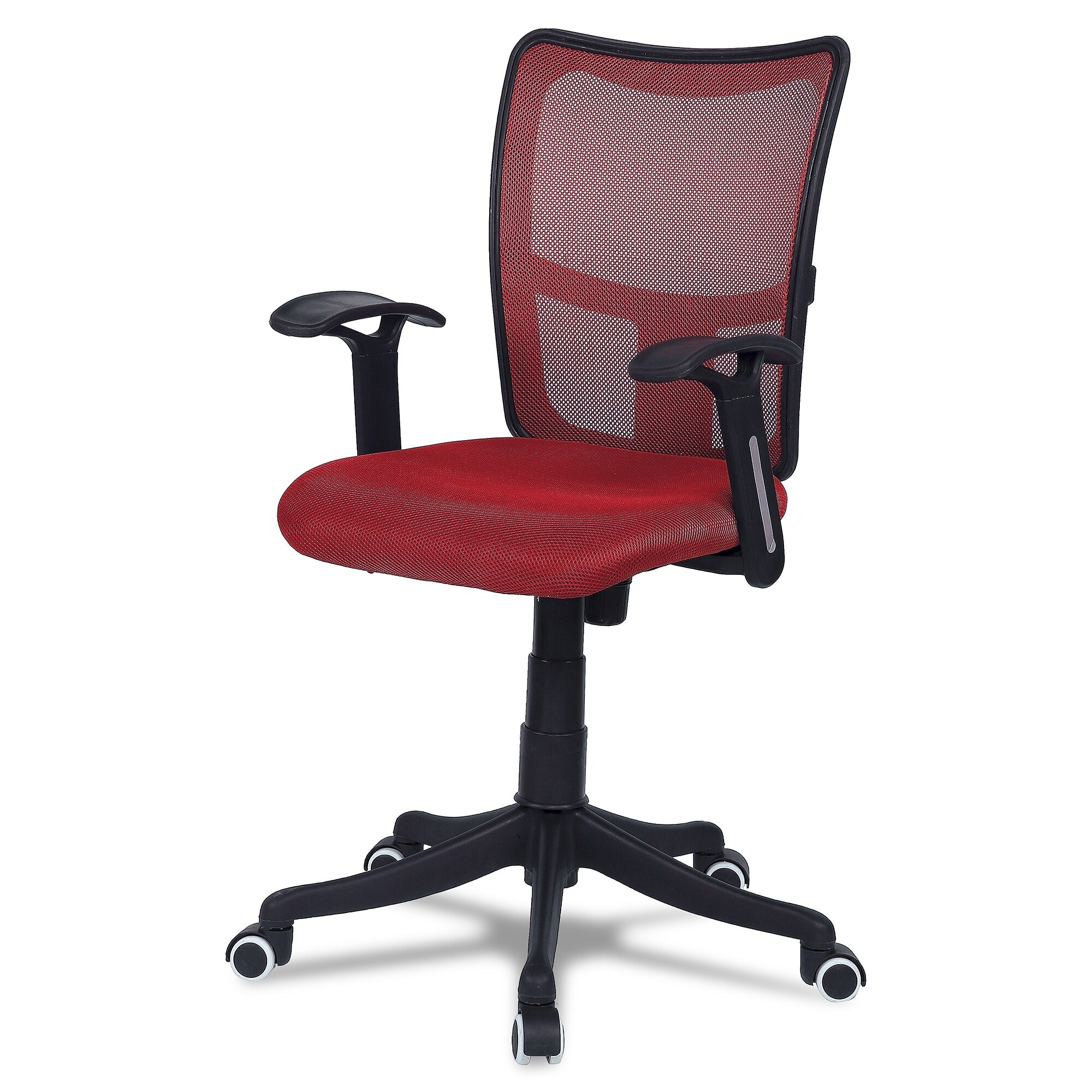 Eexcaeal Mid Back Ergonomic Chair in Red Colour