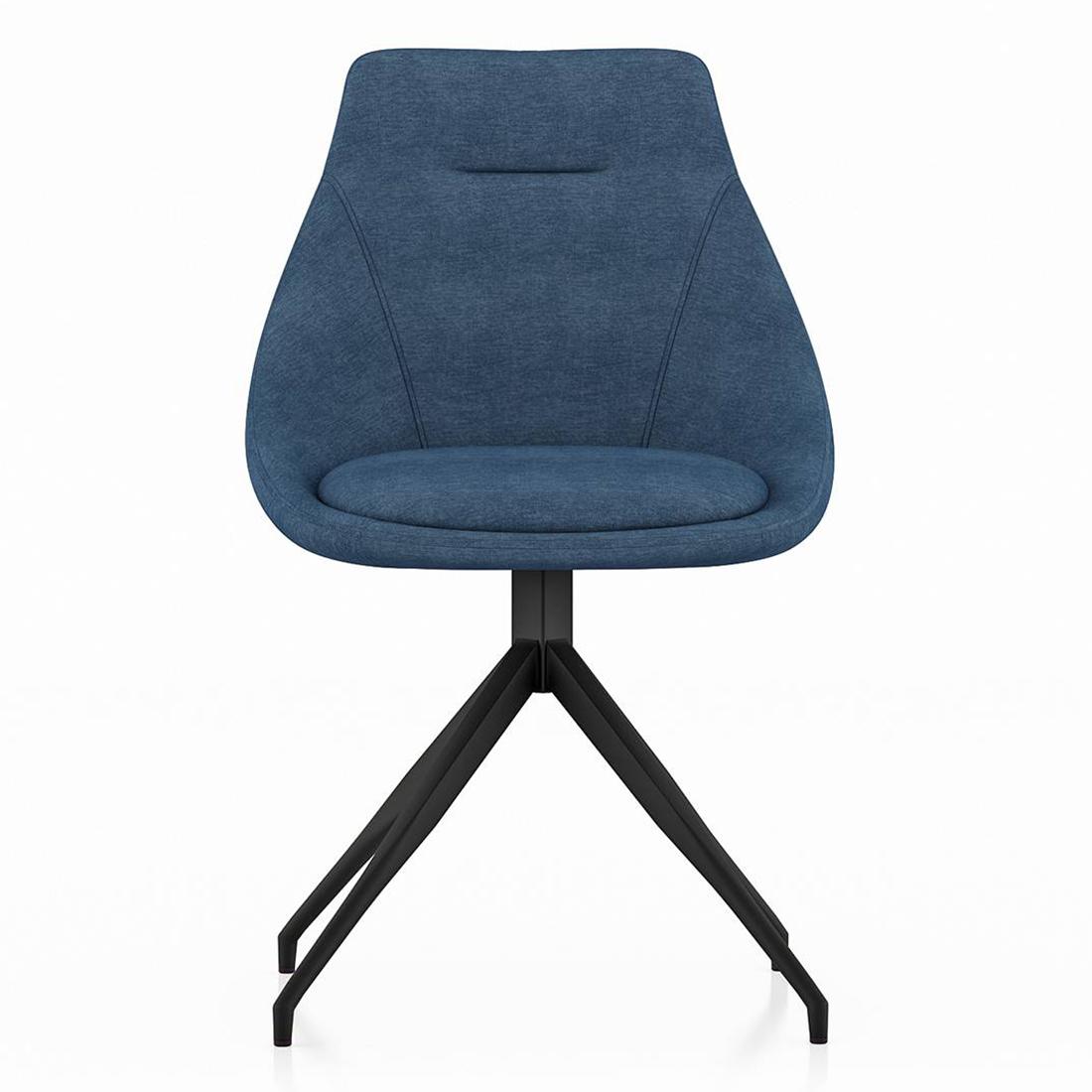 Doris Fabric Accent Chair in Blue Colour