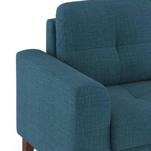 Verona Luxe 1 Seater Fabric Sofa in Colonial Blue Colour