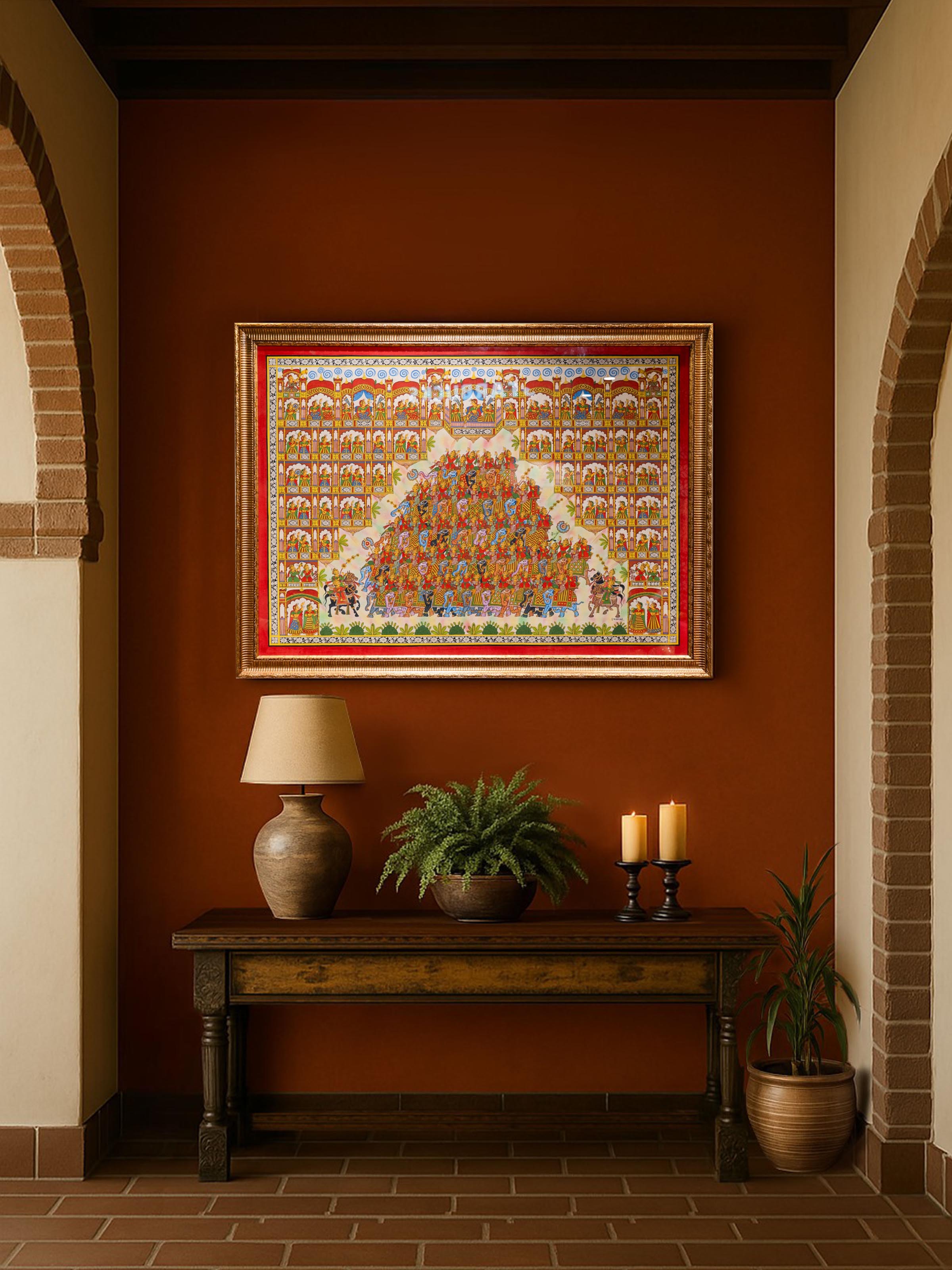 Lifestyle view of Phad Painting Wall Art