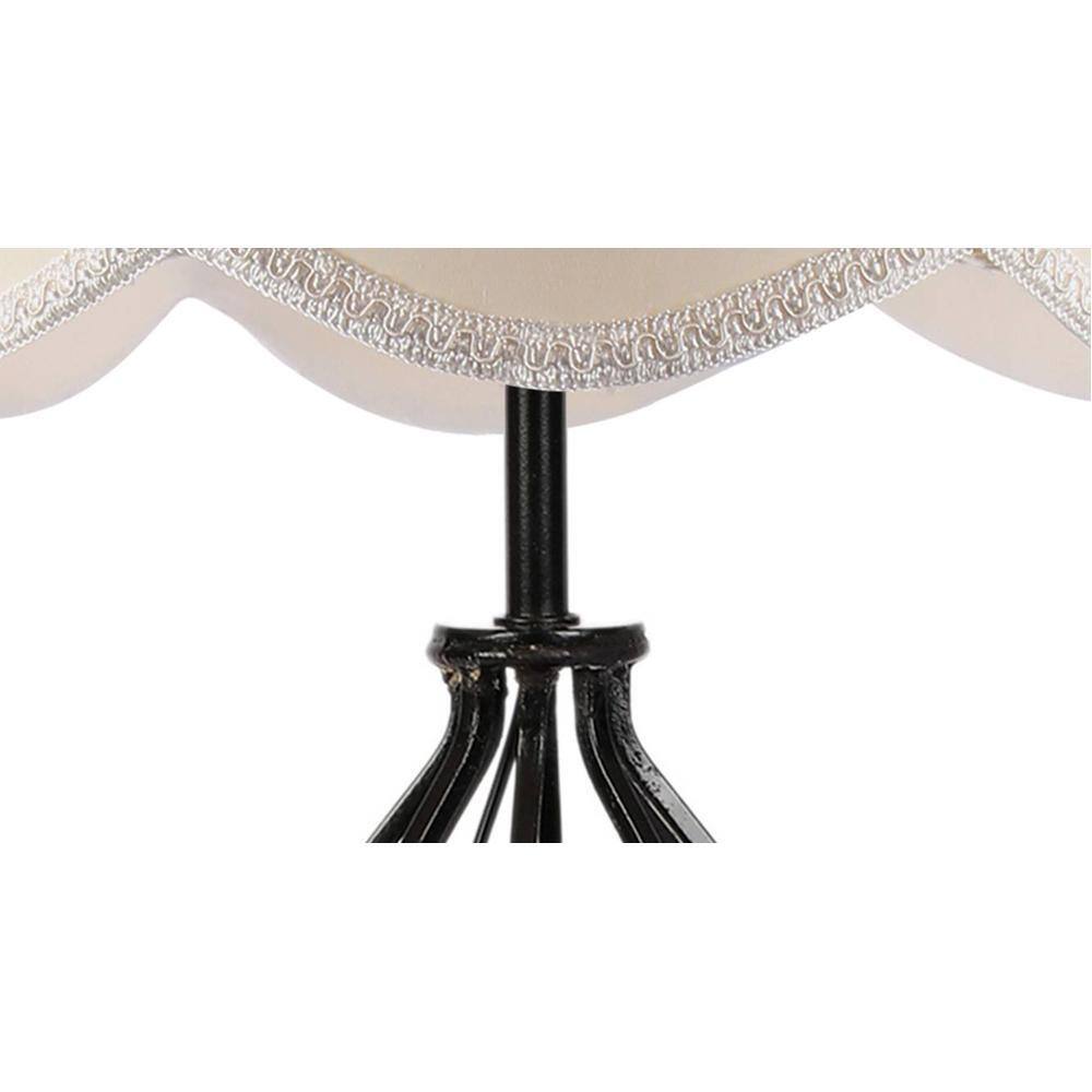 Frances Vintage off-white Shade Table lamp with Iron Base
