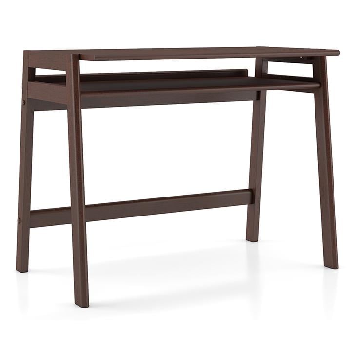 James Solid Wood Study Table in Dark Walnut Finish