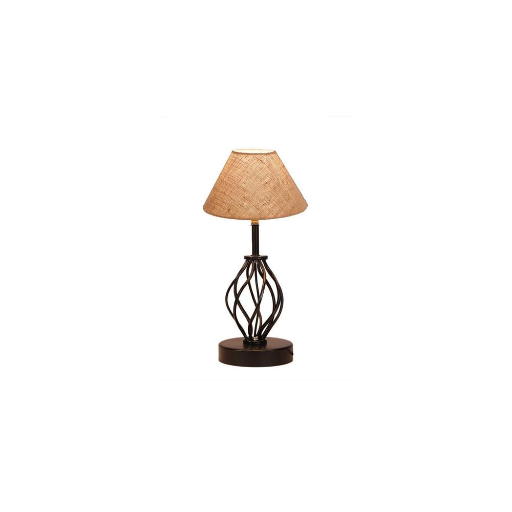 Mckenna Beige Jute Table lamp with Iron Base
