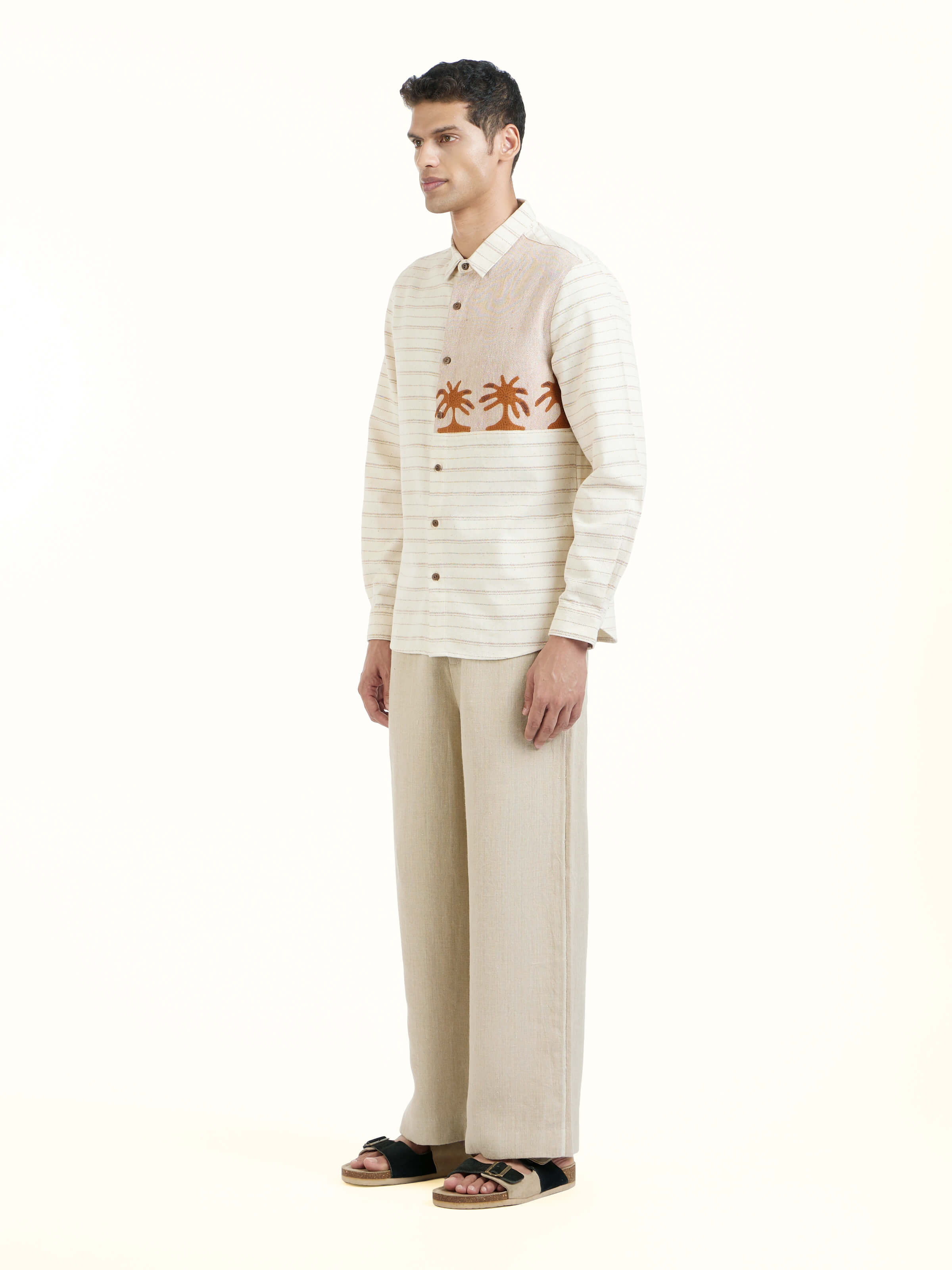 Ivory Kutchi Embroidered Shirt