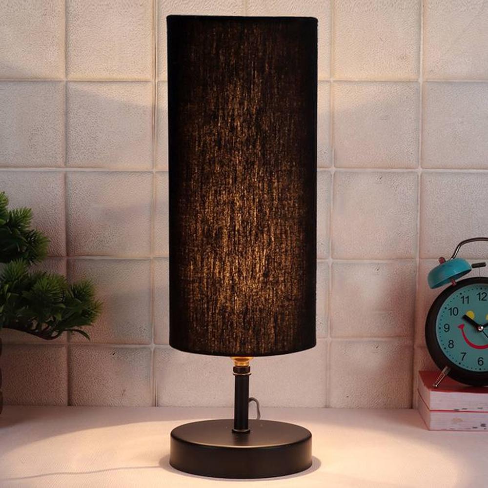 Reagan Iron Table lamp with Black cotton Shade - Devansh