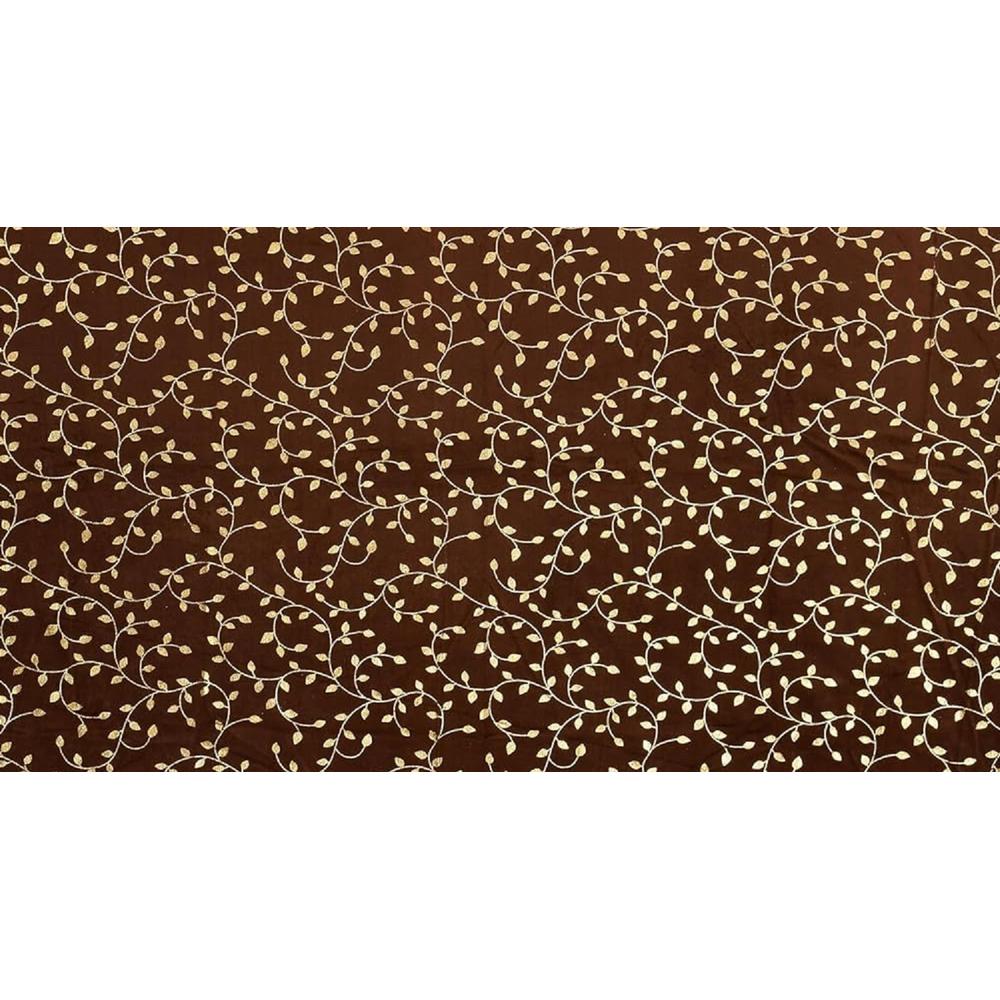 Velvet Golden Foil Pack of 2 Pieces Blackout Window Curtain