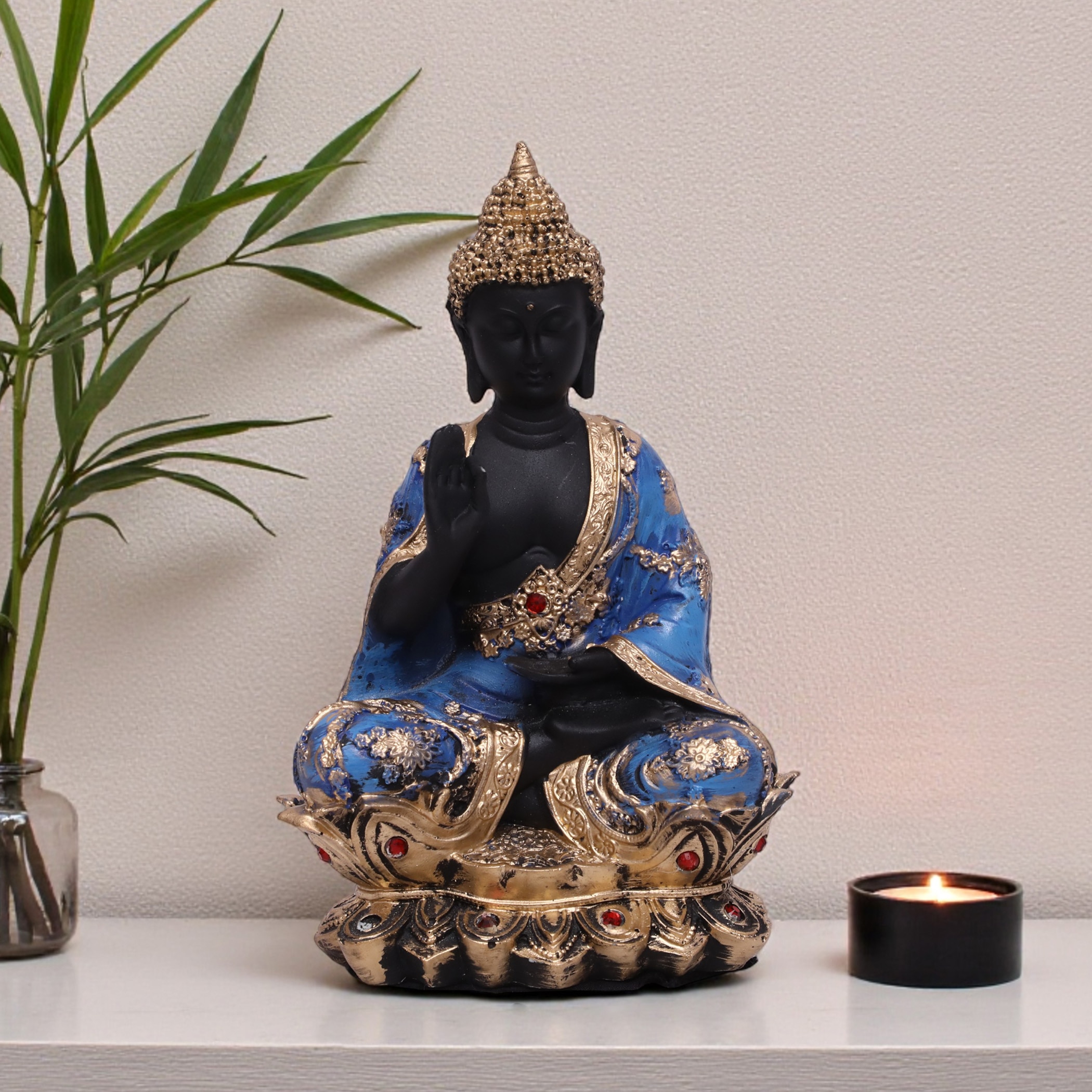 VEDAS Polyresin  Figurine in Black Colour - Vedas