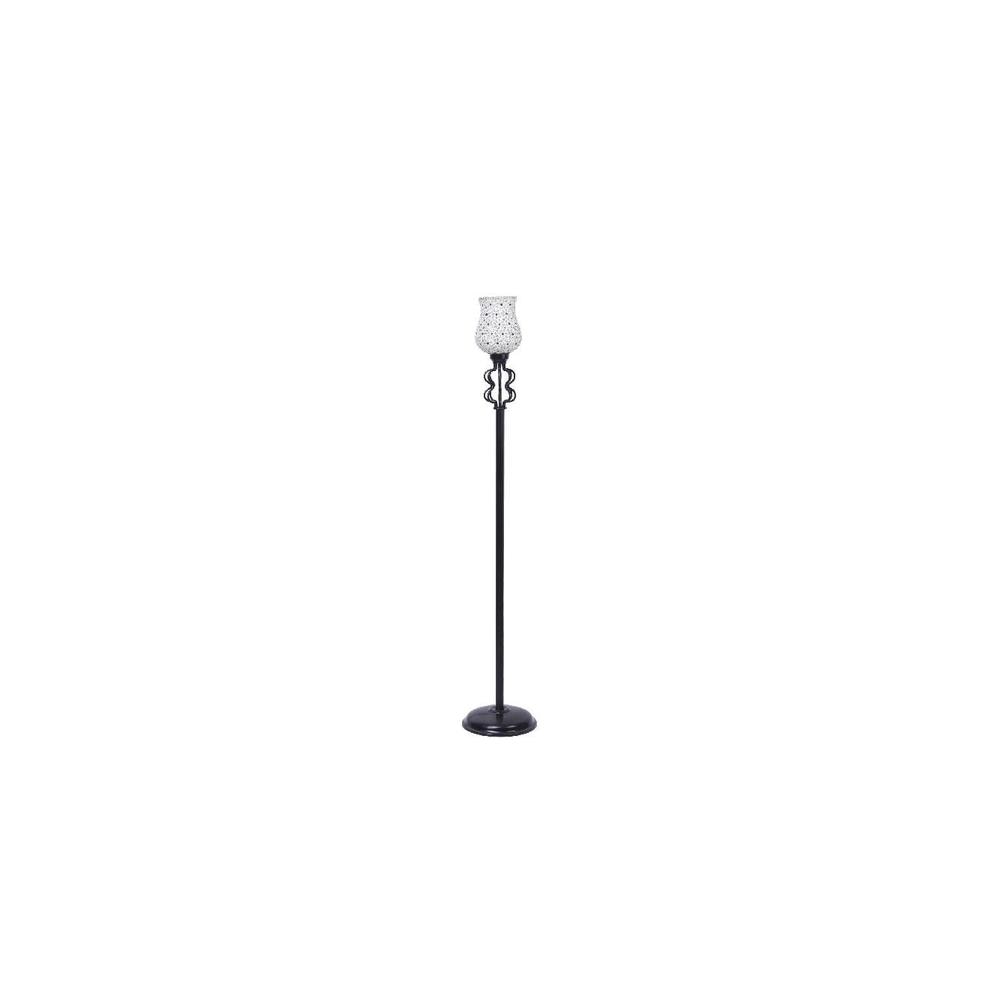 Dashine Multicolour Glass Floor Lamp with Black Iron Base
