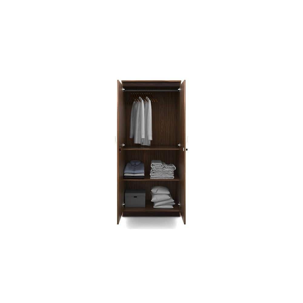 Coral 2 Door Wardrobe In Choco Walnut Finish