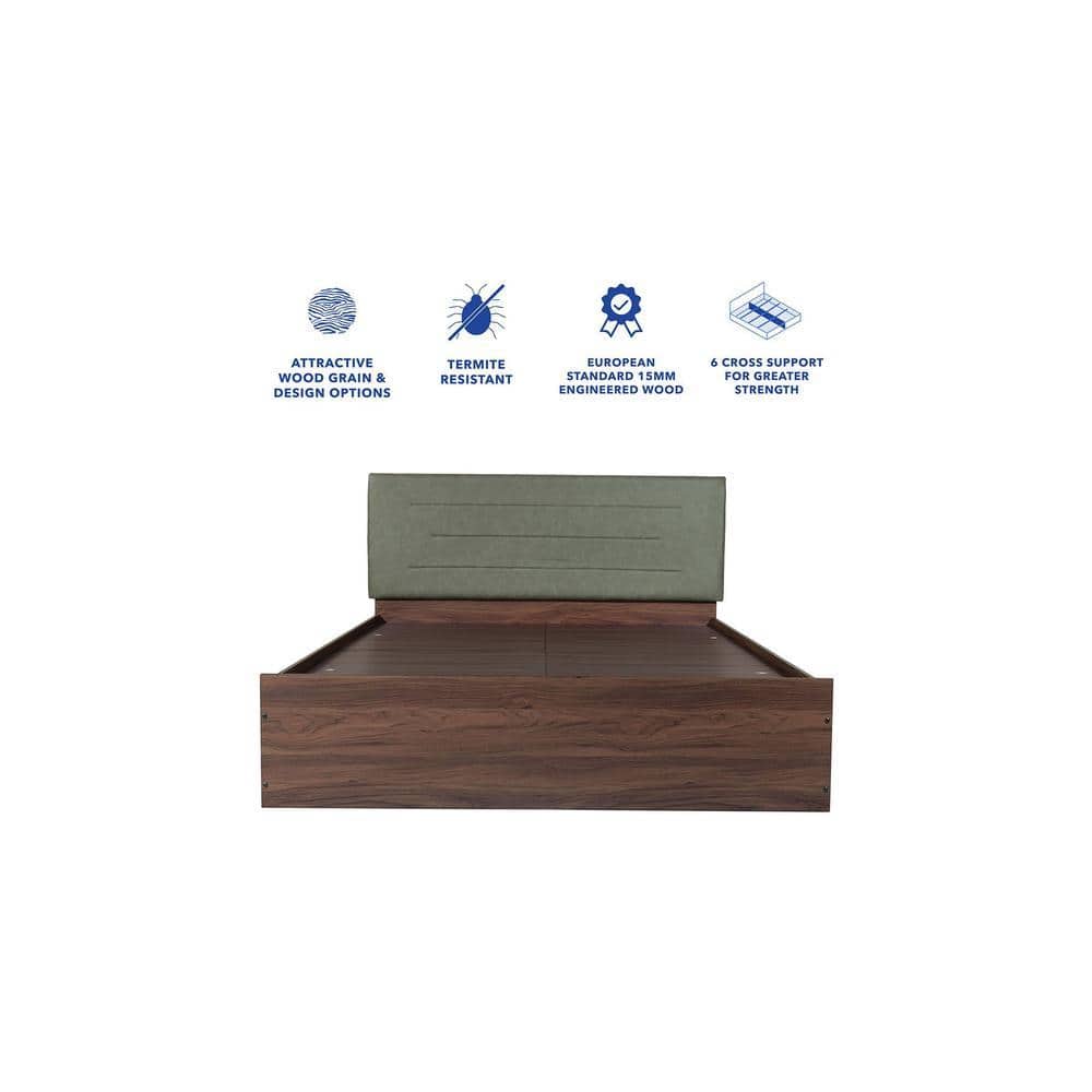 Ahimsa Bed With Premium Leatherette Fabric And Box Storage Queen Bed