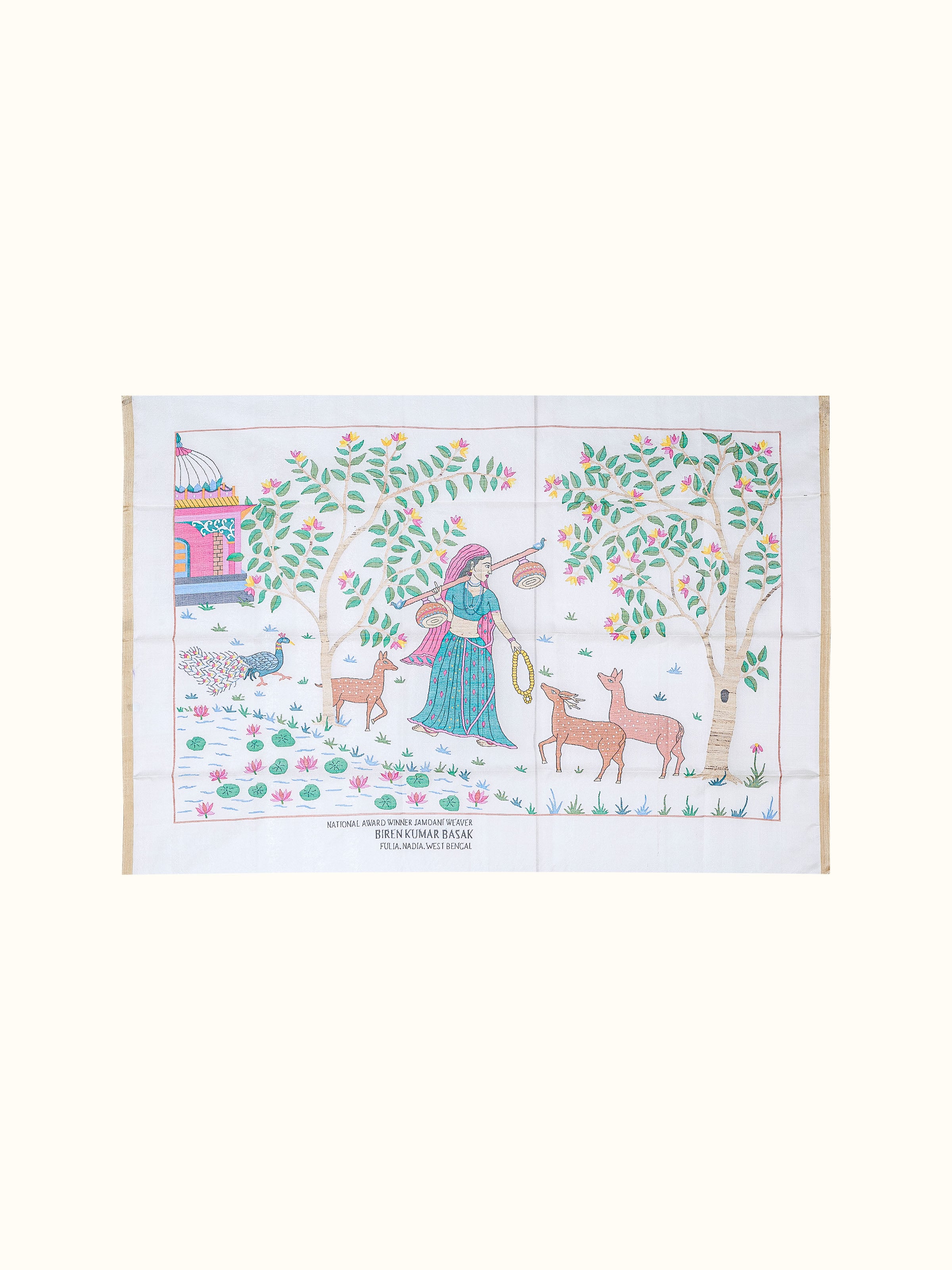 Village Lady Jamdani Wall Hanging