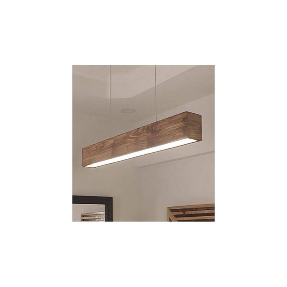Clara 48 Brown Solid Wood Single Hanging Light