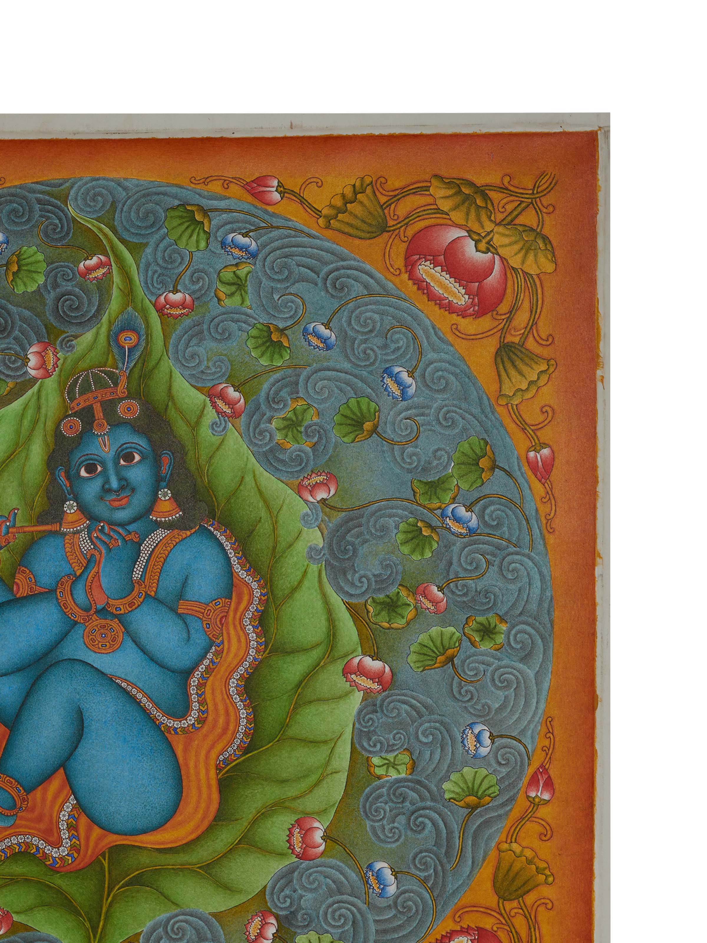 Baby Krishna Kerala Mural Painting