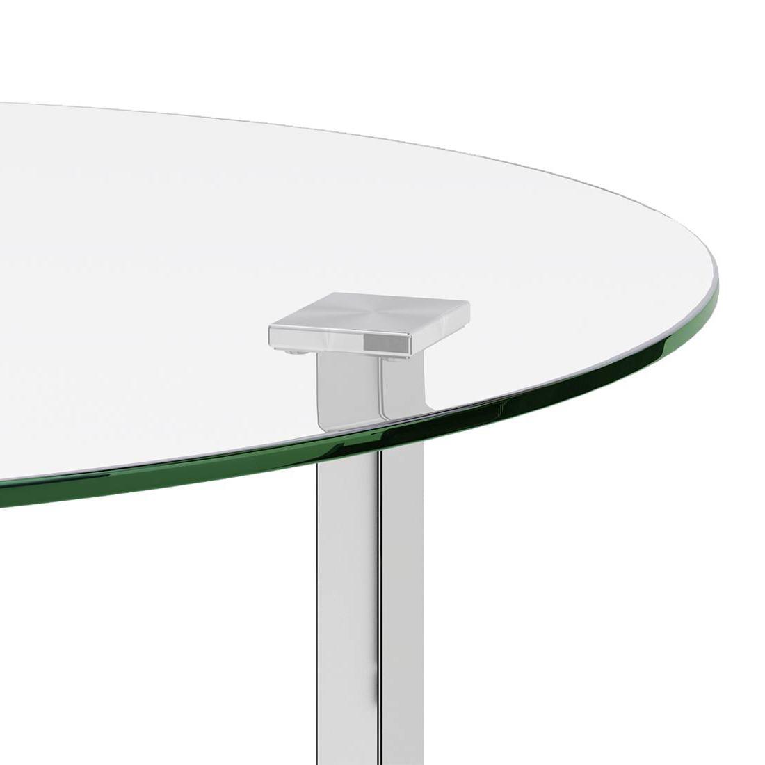 Sanchez 4 Seater Round Glass Top Dining Table