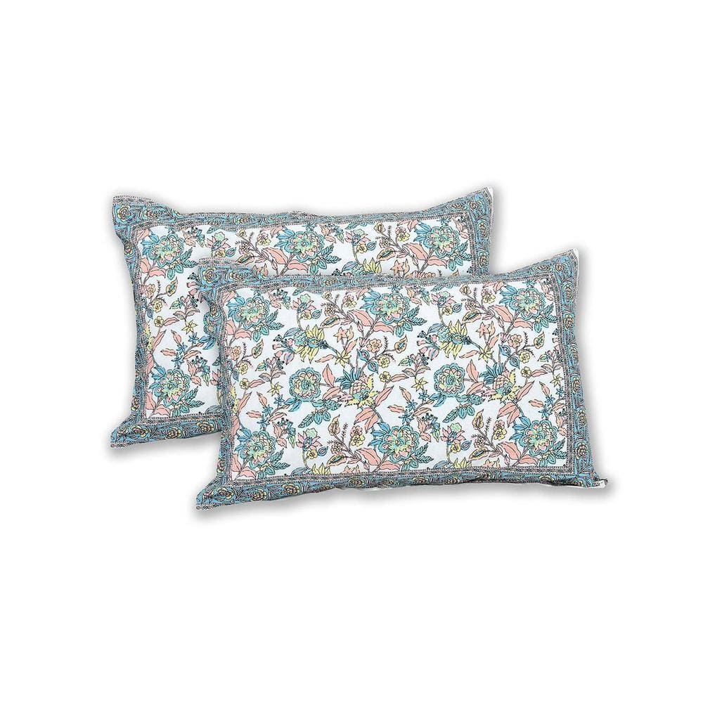 Paolo Multicolor Abstract 180 TC Cotton Double Size Bedsheet with 2 Pillow Covers