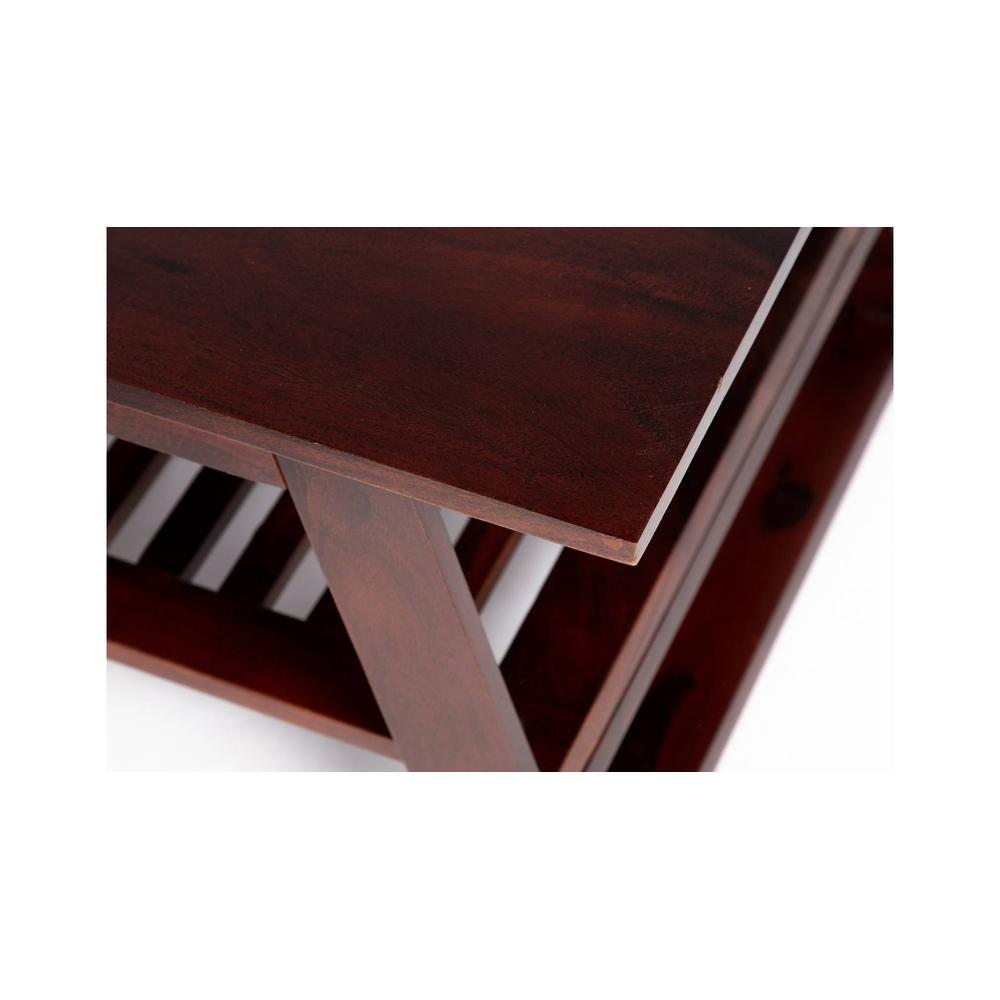 Alison Sheesham Wood Coffee Table In Walnut Finish