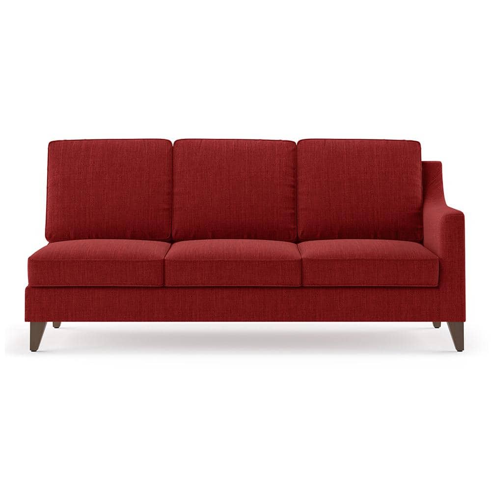 Abbey Sectional Sofa (Colour : Salsa Red, Cushion : Hard, Seater : Left Aligned 3 Seater + Left Aligned Chaise)