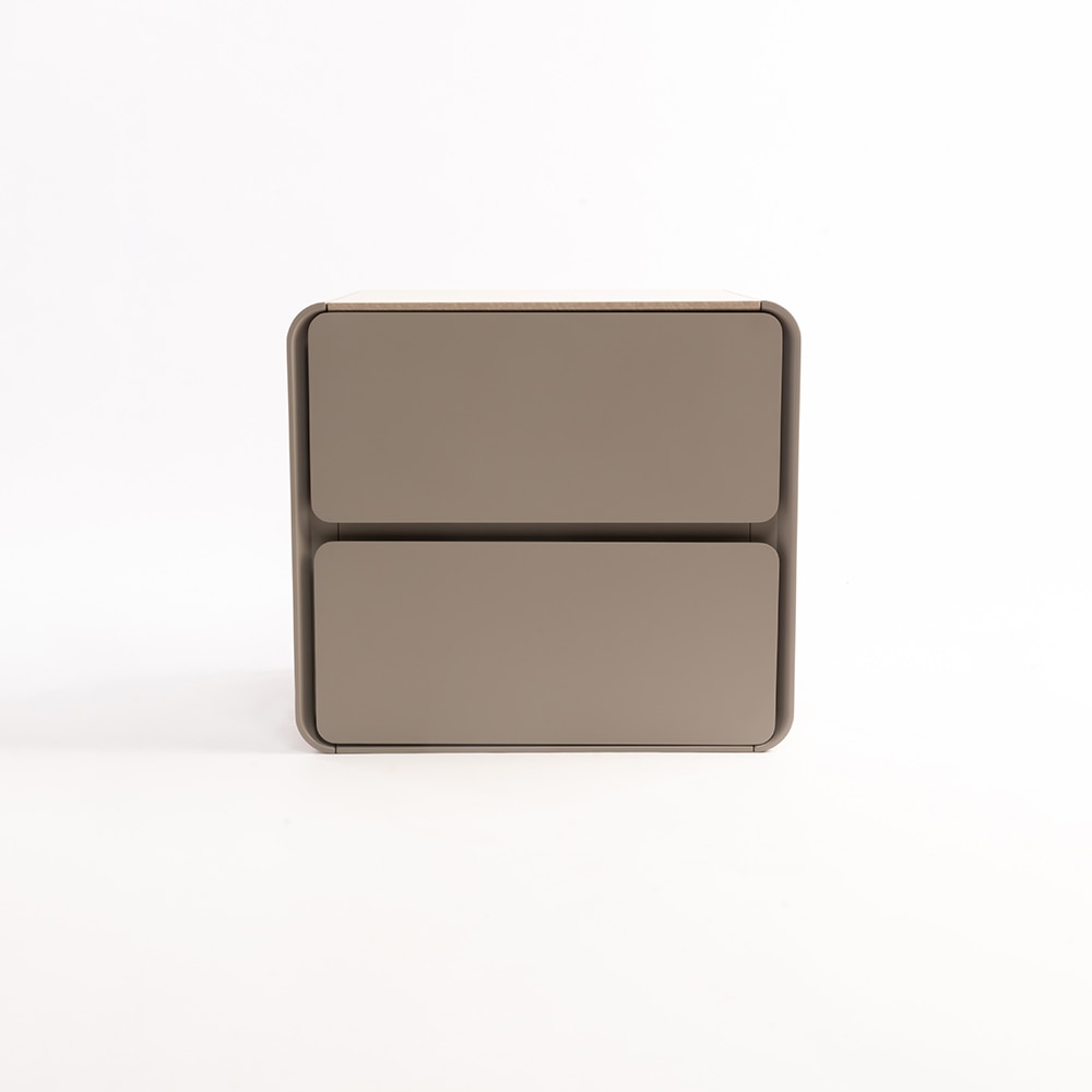 Simplesyn Engineered Wood Bedside Table in Light BrownColour - Living Shape