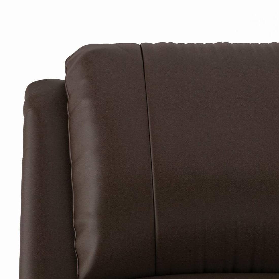 Lebowski Leatherette One Seater Manual Recliner in Espresso Colour
