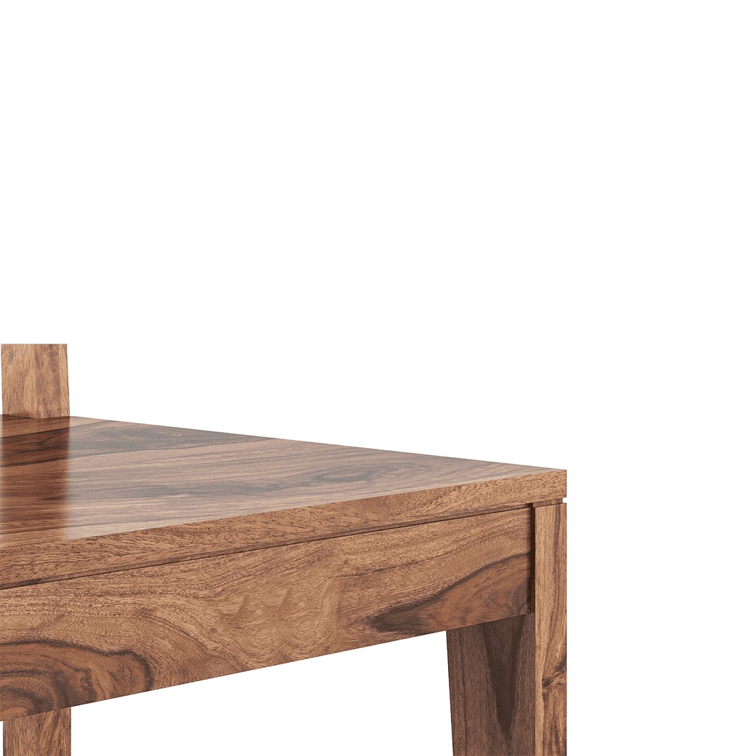 Oliver Solid Wood Dining Chair Set Of 2 In Teak Finish