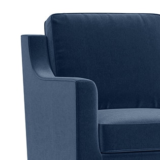 Abbey Sofa Set (Colour : Lapis Blue, Cushion : Hard, Seater : 3+1+1)