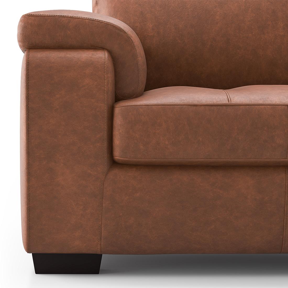 Trissino 1 Seater Luxury Italian Leather Sofa In Cognac