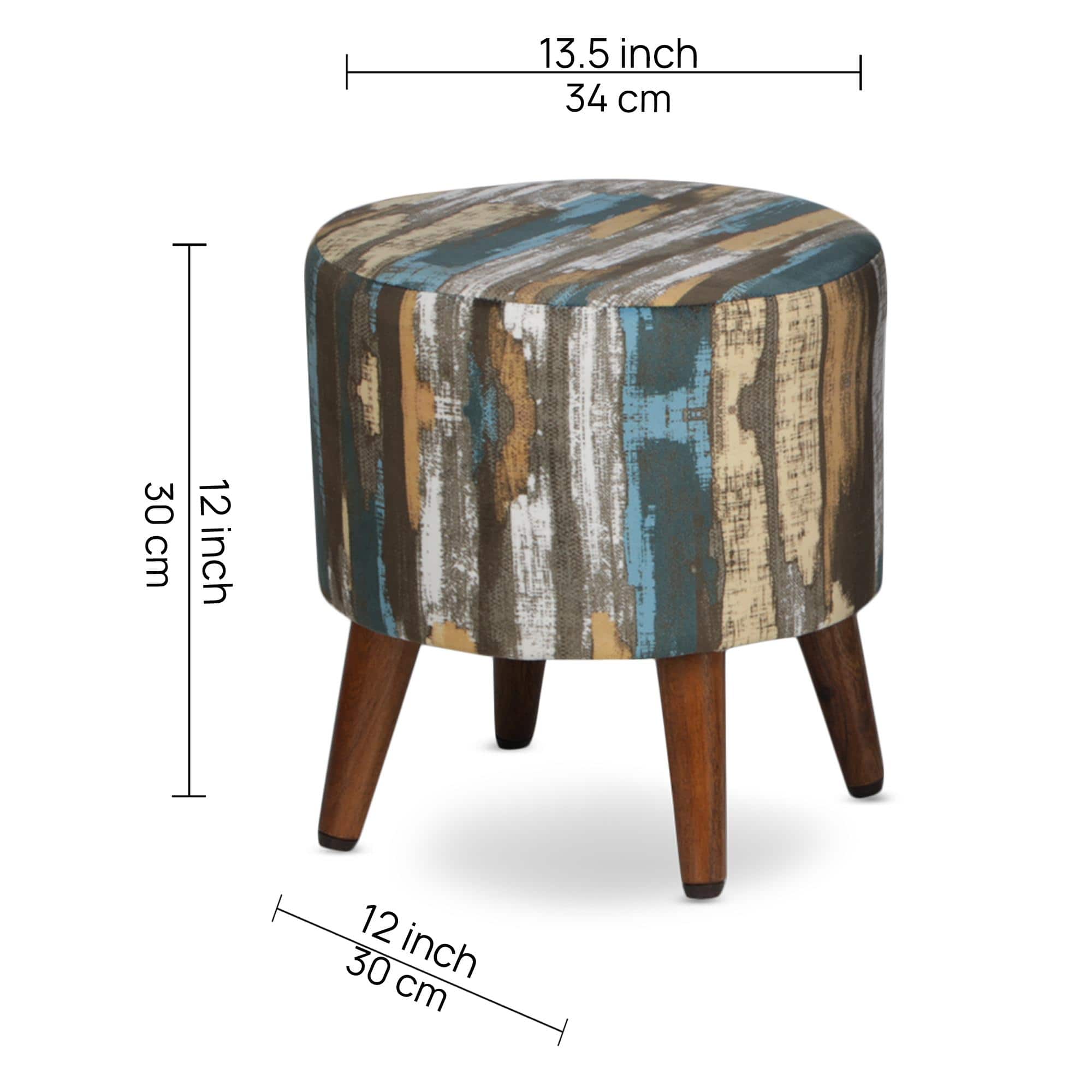 Lavinia Solid Wood  Ottomon in  Multicolor Colour