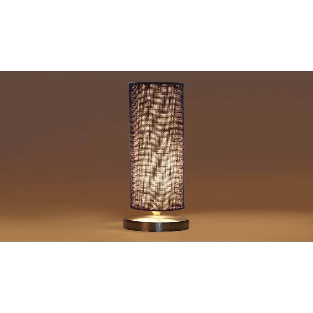 Blue Jute table lamp with Steel Base -12