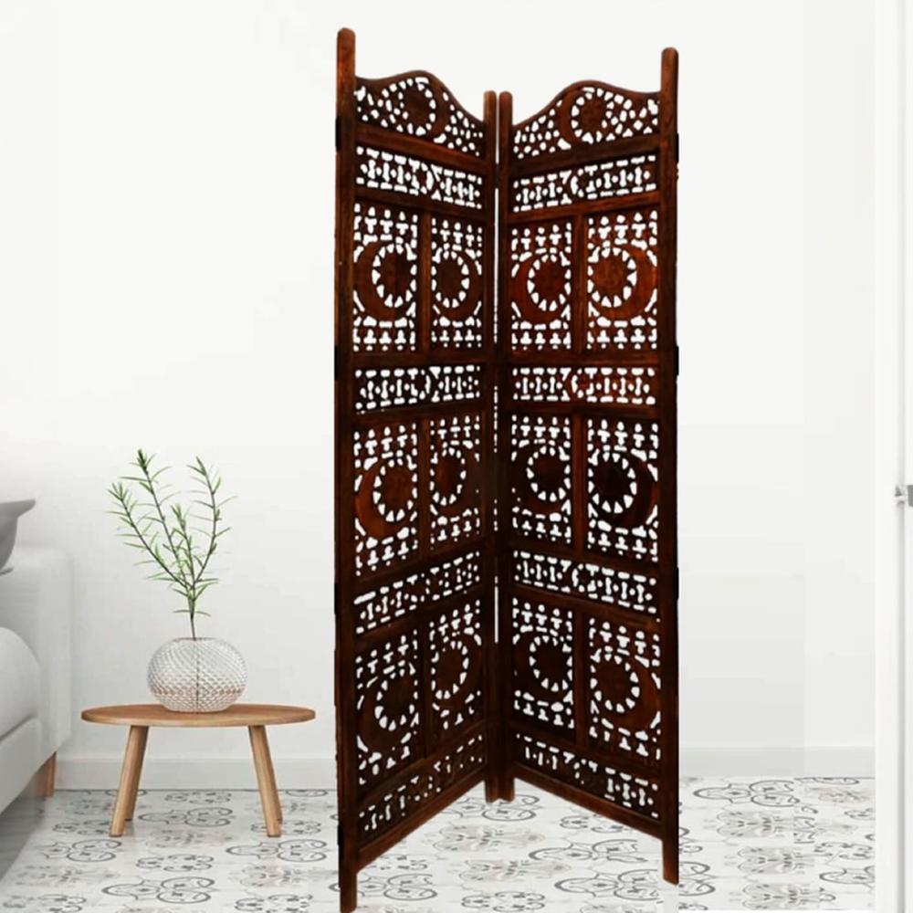 Kaeya Solid Wood 4 Panel Room Divider