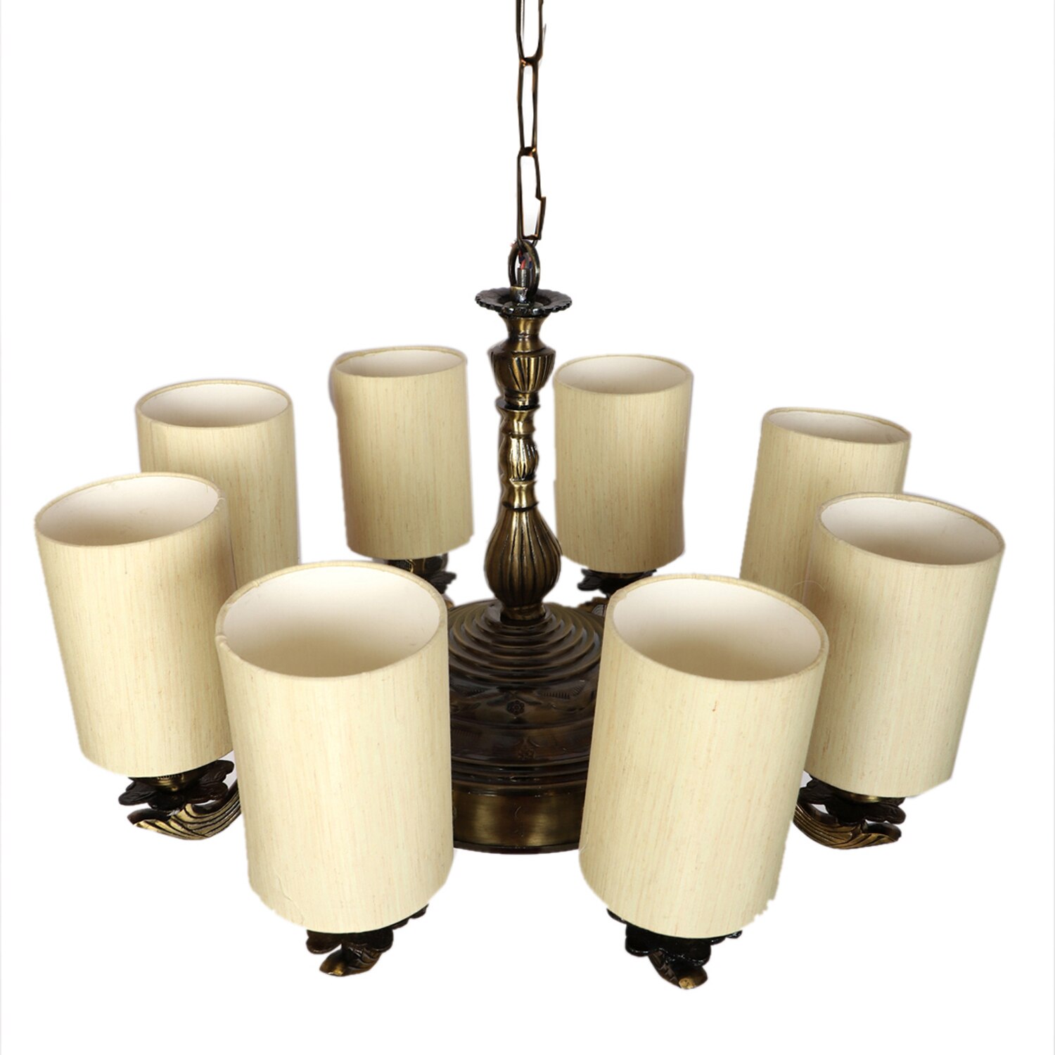 Devansh Gold Antique Wall Mounted Lamp With Black  Cotton Shade