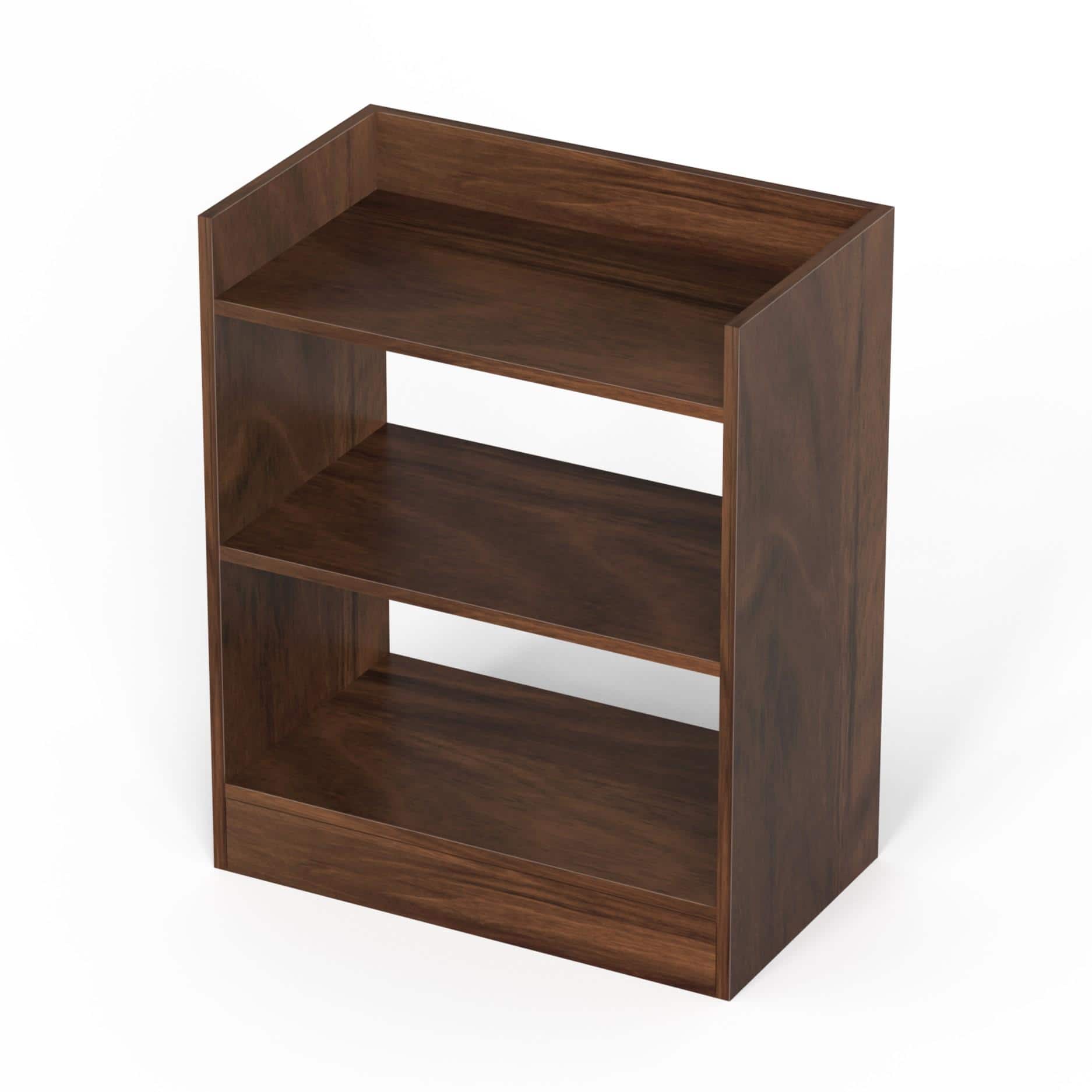 Nohee Engineered Wood Bedside Table in Brown Maple Finish