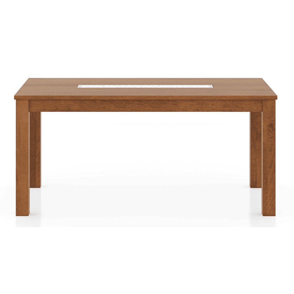 Brighton XL 6 Seater Dining Table In Amber Walnut Finish