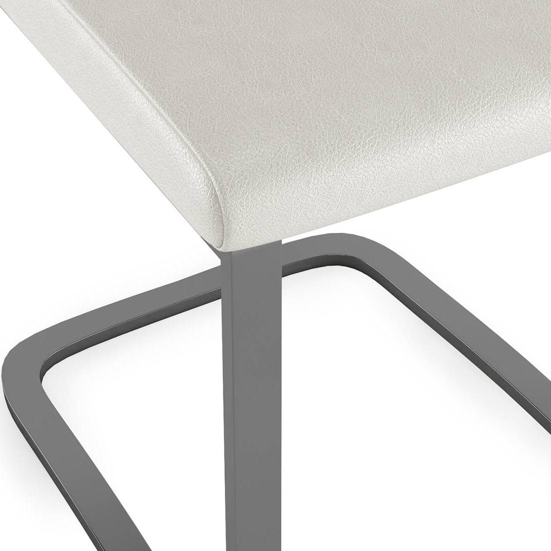 Seneca Metal Dining Chair Set Of 2 In White Finish