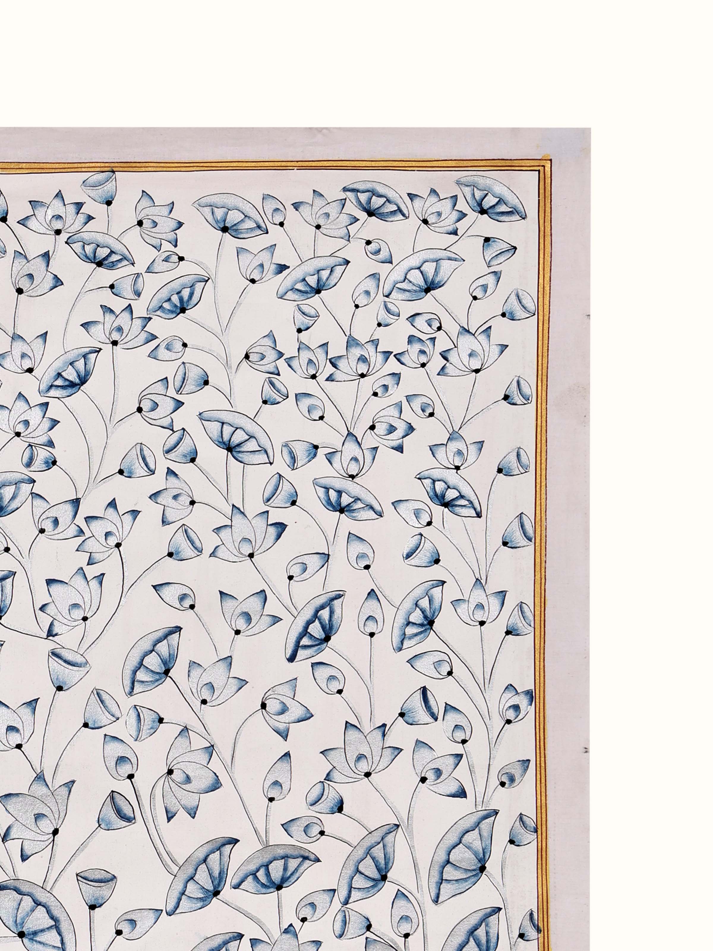 Kamal Talai White Pichwai Painting