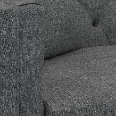 Windsor Premium 1 Seater Fabric Sofa in Smoke Grey Colour