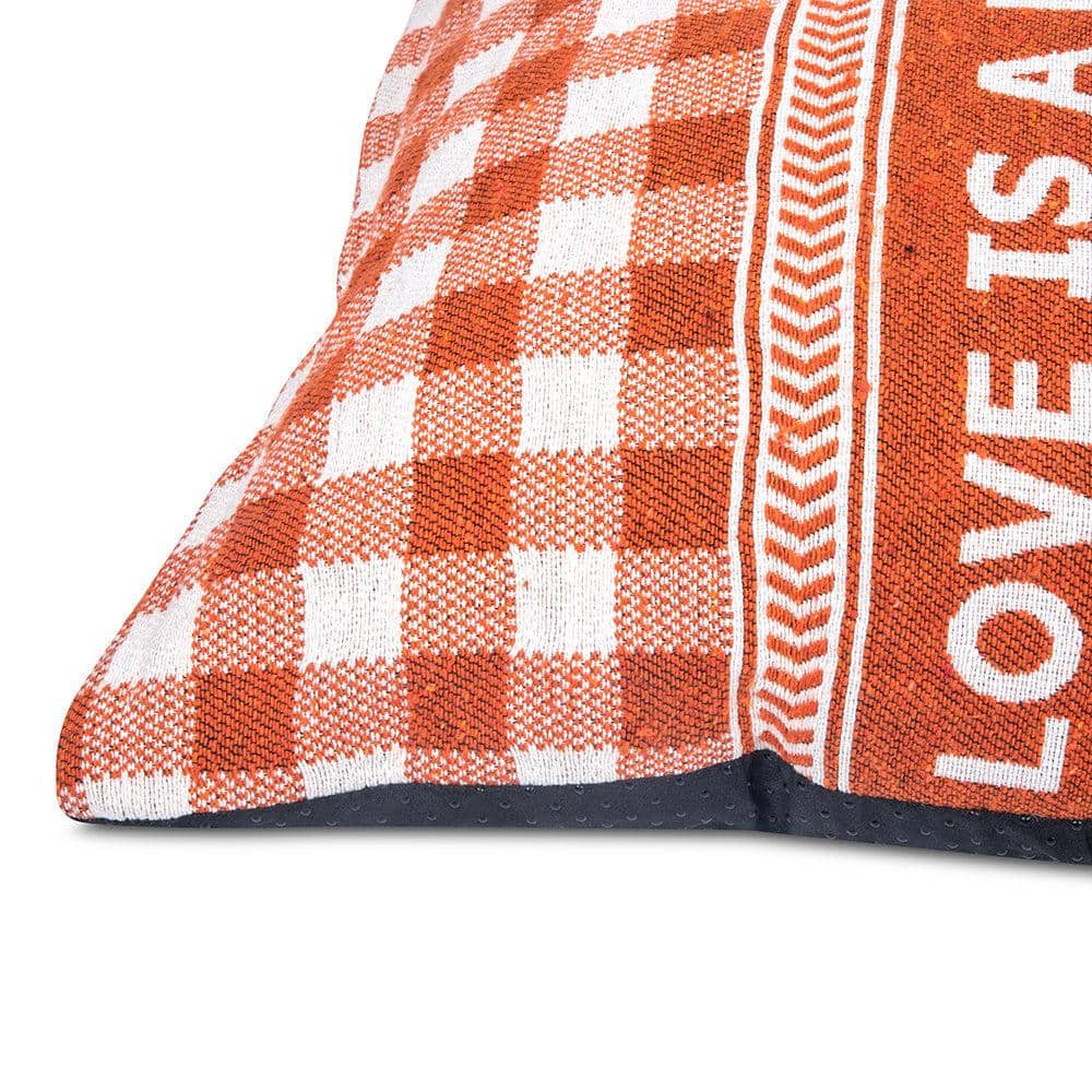 Chic Printed Cotton Pets Bed in Orange Colour