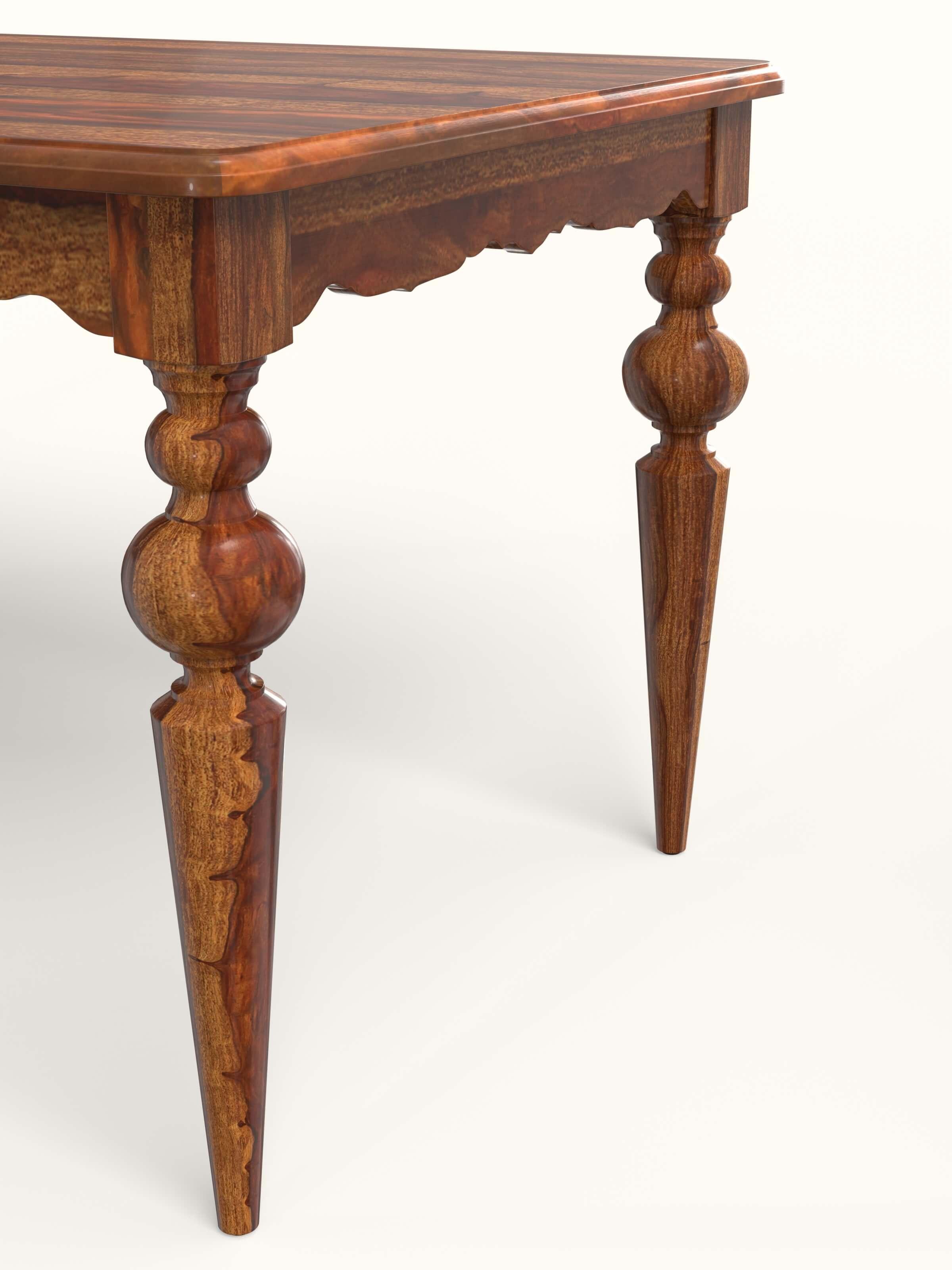 Natural Finish Sheesham Wood 6-seater Dining Table